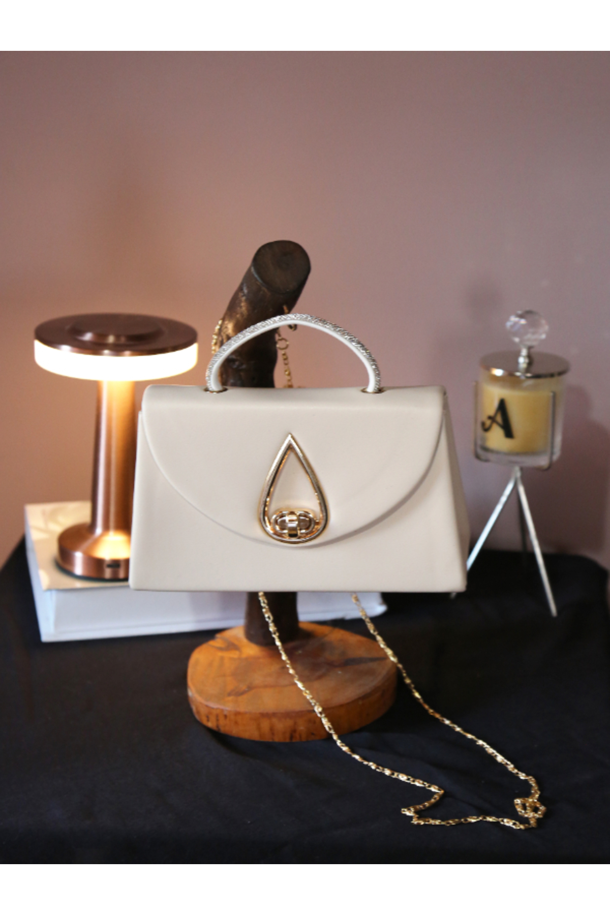 Zarif Damla Tokalı Kadın El & Omuz Çantası